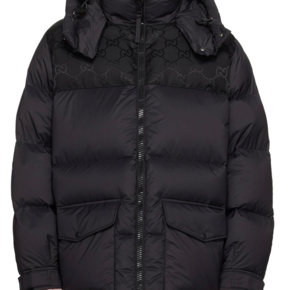 NWT GUCCI $4100 Mens Down Puffer GG logo Black Winter Coat 40 - 42 US / 50 Italy - Picture 8 of 8
